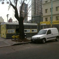 Photo taken at Estación 28 - Plaza Boedo [Ecobici] by Andrés P. on 7/30/2013