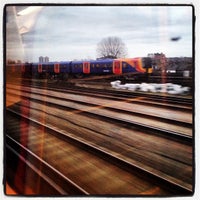 Photo taken at Waterloo (WAT) To Effingham Junction (EFF) Train by A C. on 3/20/2014