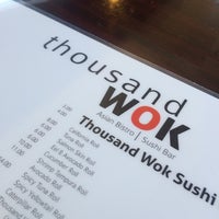 Photo taken at Thousand Wok Asian Bistro &amp;amp; Sushi Bar by Amy P. on 7/5/2014