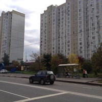 Photo taken at Остановка «3-й Митинский переулок» by Sergey A on 9/22/2013