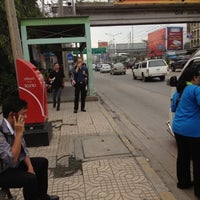 Photo taken at BMTA Bus Stop Big C Chaeng Watthana by weera S. on 10/3/2012