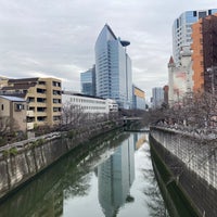Photo taken at Meguro-shinbashi Bridge by Toyoki T. on 2/4/2024