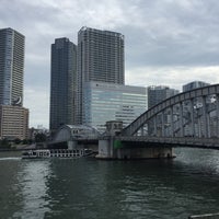 Photo taken at Kachidoki Bridge by Toyoki T. on 9/25/2016