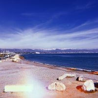 Photo taken at Plage d’Antibes/Biot by Thibault L. on 2/8/2019