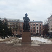Photo taken at Monument to Nikolai Dobrolubov by Julia G. on 3/4/2017