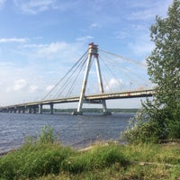 Photo taken at Октябрьский мост by Анастасия О. on 7/21/2018