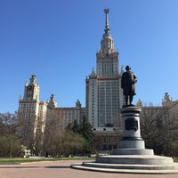 Photo taken at Памятник Ломоносову by Анастасия О. on 4/24/2019
