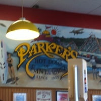 Photo taken at Parker&amp;#39;s Hot Dogs of Santa Cruz by Ray M. on 3/3/2013