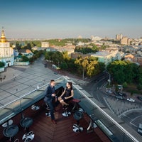 Photo taken at B-Hush Rooftop Lounge Bar by InterContinental Kiev on 10/20/2014