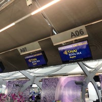 Photo taken at Thai Airways (TG) Check-in (Royal Silk / Business Class) by Bay V. on 9/16/2019