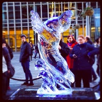 Photo taken at London Ice Sculpting Festival by Caroline M. on 1/11/2014