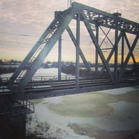 Photo taken at Железнодорожный мост by Наталья Л. on 1/26/2014