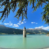 Photo taken at Reschensee / Lago di Resia by Marco S. on 8/29/2022