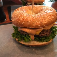 Photo taken at Mixtape - Bagel Burgers by Wolfram on 5/6/2017