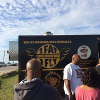 Photo taken at 2Fat-2Fly Stuffed Chicken Wing Truck by Julia H. on 3/21/2015