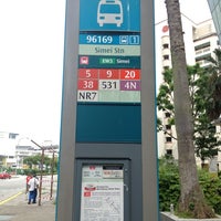 Photo taken at Bus Stop 96169 (Simei Stn) by Don M. on 6/9/2013