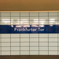 Photo taken at U Frankfurter Tor by Santiago P. on 11/19/2020