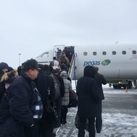 Photo taken at Взлетно-посадочная полоса аэропорта Бегишево by Zhanna P. on 12/13/2018