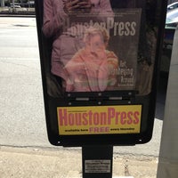 Photo taken at Houston Press Cirque Du Soleil Quidam - Metro Bus Stop by Rosyrocks F. on 2/26/2013