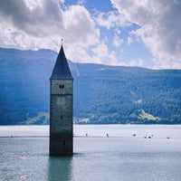 Photo taken at Reschensee / Lago di Resia by Christian H. on 9/1/2023