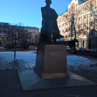 Photo taken at Monument to Nikolai Dobrolubov by Юрий С. on 3/16/2016