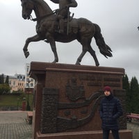 Photo taken at Памятник Альгерду by Annet N. on 11/3/2017