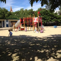 Photo taken at Square de la Porte De La Plaine by Ju G. on 6/30/2012