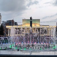 Photo taken at Фонтан «Реки Сибири» by Andrei P. on 8/13/2021