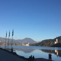 Photo taken at Lake Bled by Lyndon N. on 10/15/2017