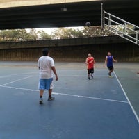 Photo taken at Basketball Court (under the highway) by Lebron M. on 1/11/2014
