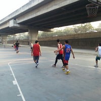 Photo taken at Basketball Court (under the highway) by Lebron M. on 1/25/2014