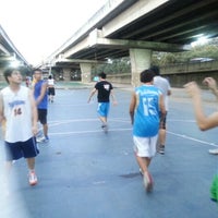 Photo taken at Basketball Court (under the highway) by Lebron M. on 10/22/2012