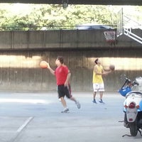 Photo taken at Basketball Court (under the highway) by Lebron M. on 6/9/2013