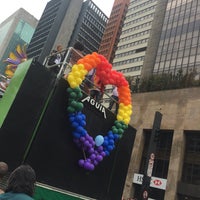 Photo taken at XX Parada do Orgulho LGBT de São Paulo by Fer N. on 5/29/2016