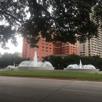 Photo taken at Mecom Fountain by Thomas L. on 7/21/2019