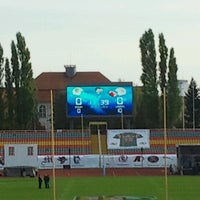 Photo taken at Friedrich-Ludwig-Jahn-Stadion by Dirk Z. on 10/13/2012