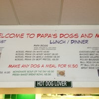 Photo taken at Papa&amp;#39;s Dogs And More by Ian F. on 9/27/2012