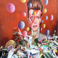 Photo taken at David Bowie Mural by Keaton S. on 1/11/2016