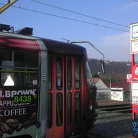 Photo taken at Černý kůň (tram, bus) by David P. on 12/19/2012