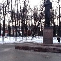 Photo taken at Памятник Фёдору Волкову by Mike D. on 3/17/2012