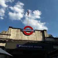 Photo taken at Embankment London Underground Station by Chris F. on 9/9/2023