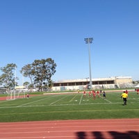 Photo taken at LA HARBOR COLLEGE soccer stadium by Rosana on 9/15/2013
