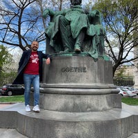 Photo taken at Goethe-Denkmal by Hasan A. on 4/6/2019