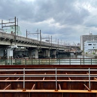 Photo taken at 高浜橋 by umi on 4/17/2022