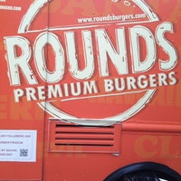 Photo taken at Rounds Premium Burgers Truck by Victoria G. on 3/22/2013