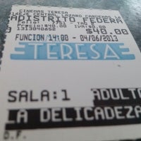 Photo taken at Cine Teresa by Alejandra M. on 6/4/2013
