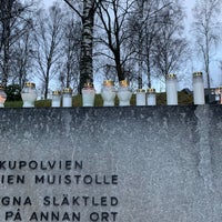 Photo taken at Menneiden sukupolvien ja muualla lepäävien muistolle -muistomerkki by Rasmus S. on 12/24/2020