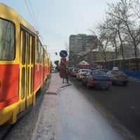 Photo taken at Остановка «Комсомольская» by Alexey G. on 1/19/2013