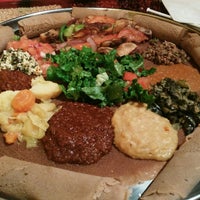 Photo taken at Queen of Sheba Ethiopian Restaurant by David F. on 12/8/2013