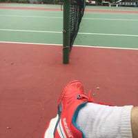 Photo taken at Sahakorn Village Soi 47 - Tennis Court by Bom N. on 9/14/2017